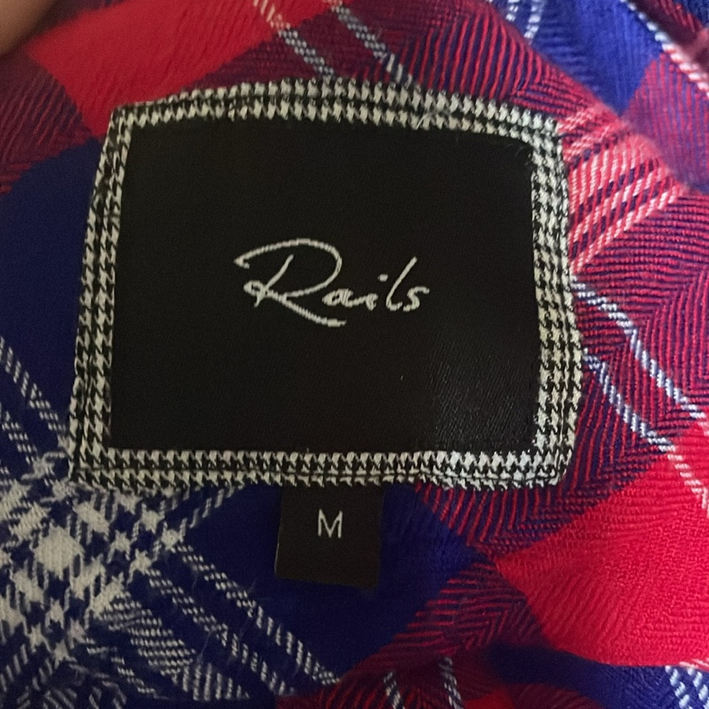 Rails Plaid Button Down Size M - image 4